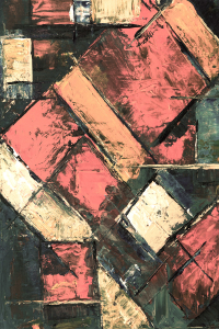 Geometrik Yağlı Boyalar Dijital Baskılı Halı - 2