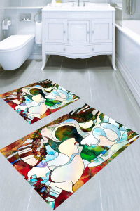 Gizli Silüetler 2li Banyo Paspası (50x60 cm - 60x100 cm) - 4