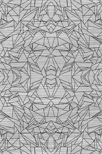 Gri Origami Desenli Dijital Baskılı Halı - 1