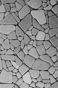 Gri Tonlar Geometrik Taşlar Dijital Baskılı Halı - 2