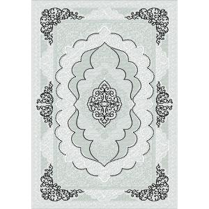 İnci Motif Desenli Dijital Baskılı Halı - 2