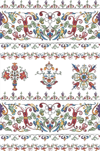 İşleme Desenli Dijital Baskılı Halı - 2