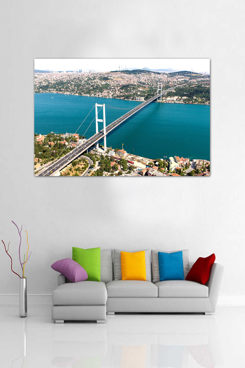 İstanbul Manzaralı Dijital Baskılı Kanvas Tablo