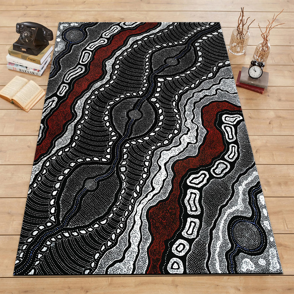 Kabuk Desenli Dijital Baskılı Halı