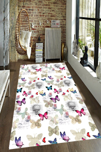 Kapadokya Kelebek Desenli Dijital Baskılı Halı - 1