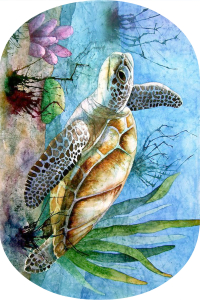 Kaplumbağa Desenli 2'li Banyo Paspası (50x60 cm - 60x100 cm) - 2