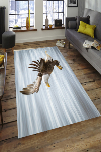 Kartal Tasarımlı Dijital Baskılı Halı - 1