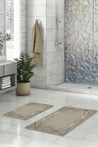 Kaymaz-dot-taban-yikanabilir-paspas (50x60 Cm - 60x100 Cm) 2' Li BRC3082 - 1
