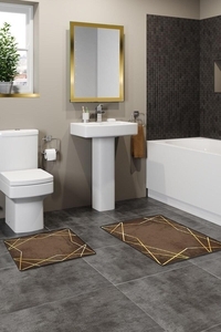 Kaymaz-dot-taban-yikanabilir-paspas (50x60 Cm - 60x100 Cm) 2' Li BRC3084 - 3