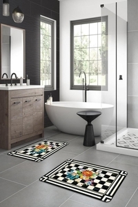 Kaymaz-dot-taban-yikanabilir-paspas (50x60 Cm - 60x100 Cm) 2' Li BRC3085 - 3