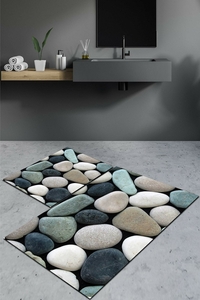 Kaymaz-dot-taban-yikanabilir-paspas (50x60 Cm - 60x100 Cm) 2' Li BRC3087 - 1