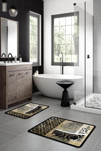Kaymaz-dot-taban-yikanabilir-paspas (50x60 Cm - 60x100 Cm) 2' Li BRC3090 - 1