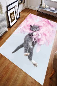 Kedi Yavrusu Tasarımlı Dijital Baskılı Halı - 1