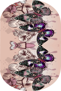 Kelebek Dünyası Desenli 2'li Banyo Paspası (50x60 cm - 60x100 cm) - 2
