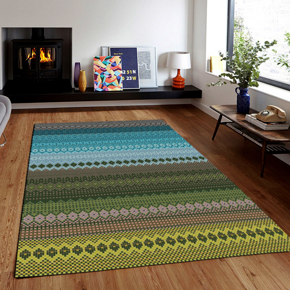 Kilim Desenli Dijital Baskılı Halı Örtüsü HRC83
