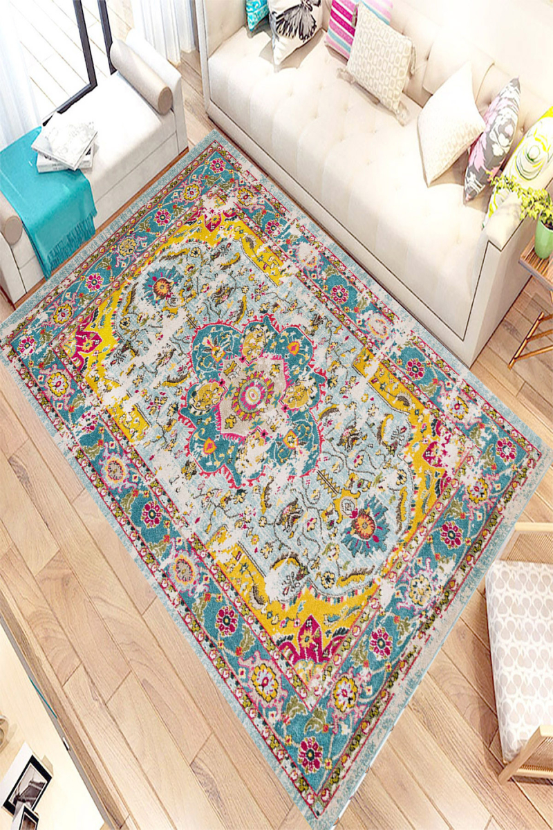 Kilim Motifli Dijital Baskılı Halı