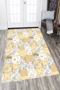 Kırık Yama Desenli Dijital Baskılı Halı - 1