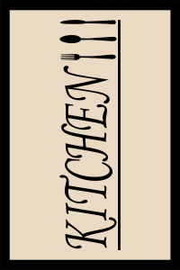 Kitchen Yazılı Desenli Dijital Baskılı Halı - 2