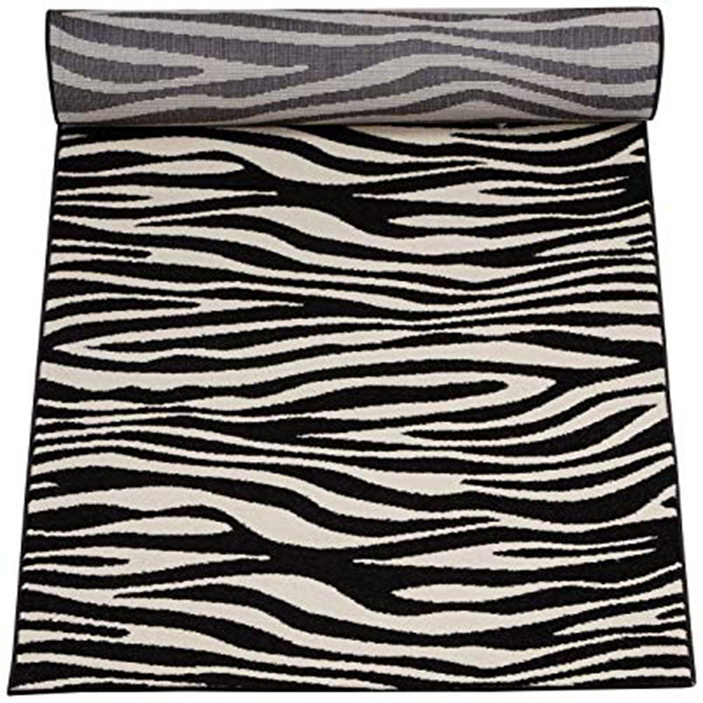 Klasik Zebra Desenli Dijital Baskılı Halı Örtüsü HRC351