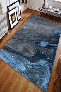 Kum Ve Cam Parçaları Dijital Baskılı Halı Örtüsü HRC1871 - 1