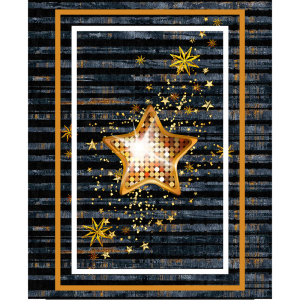 Kutup Yıldızı Desenli Dijital Bakılı Halı - Thumbnail