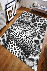 Leopar Doku Bütünleşmesi Dijital Baskılı Halı - 1