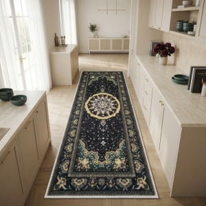 Makinede Yıkanabilir Kaymaz Taban Leke Tutmaz Salon ve Yolluk Halısı - 4
