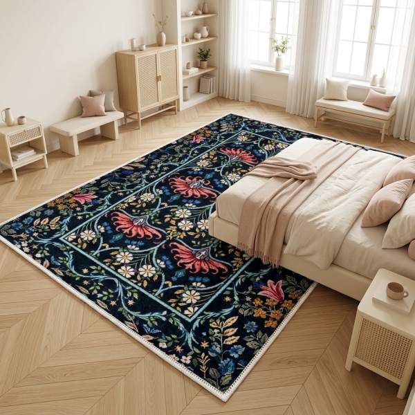 Makinede Yıkanabilir Kaymaz Taban Leke Tutmaz Salon ve Yolluk Halısı - resmiro