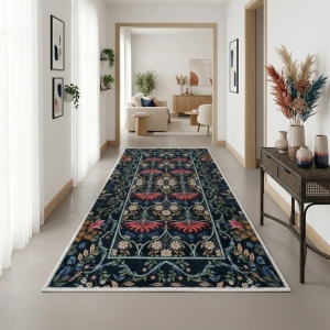 Makinede Yıkanabilir Kaymaz Taban Leke Tutmaz Salon ve Yolluk Halısı - 3