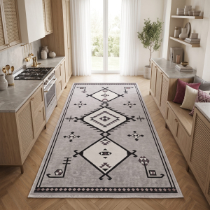 Makinede Yıkanabilir Kaymaz Taban Leke Tutmaz Salon ve Yolluk Halısı - 1
