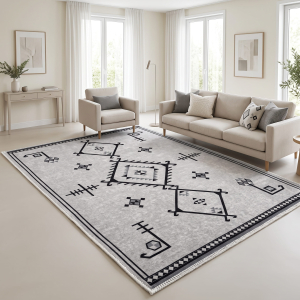 Makinede Yıkanabilir Kaymaz Taban Leke Tutmaz Salon ve Yolluk Halısı - 2