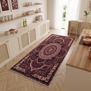 Makinede Yıkanabilir Kaymaz Taban Leke Tutmaz Salon ve Yolluk Halısı - 1