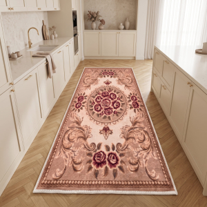 Makinede Yıkanabilir Kaymaz Taban Leke Tutmaz Salon ve Yolluk Halısı - 3
