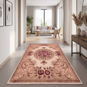 Makinede Yıkanabilir Kaymaz Taban Leke Tutmaz Salon ve Yolluk Halısı - 5