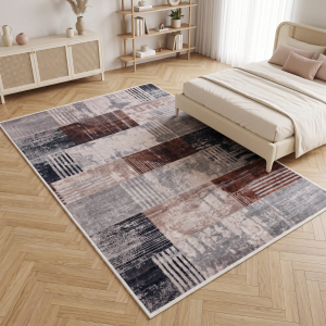 Makinede Yıkanabilir Kaymaz Taban Leke Tutmaz Salon ve Yolluk Halısı - 4