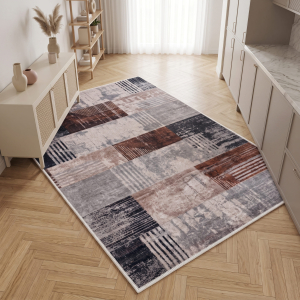 Makinede Yıkanabilir Kaymaz Taban Leke Tutmaz Salon ve Yolluk Halısı - 5