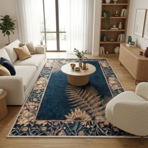 Makinede Yıkanabilir Kaymaz Taban Leke Tutmaz Salon ve Yolluk HalısI - 1