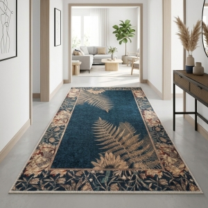 Makinede Yıkanabilir Kaymaz Taban Leke Tutmaz Salon ve Yolluk HalısI - 4