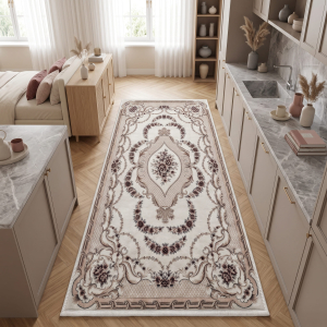 Makinede Yıkanabilir Kaymaz Taban Leke Tutmaz Salon ve Yolluk Halısı - 2