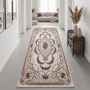 Makinede Yıkanabilir Kaymaz Taban Leke Tutmaz Salon ve Yolluk Halısı - 5