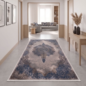 Makinede Yıkanabilir Kaymaz Taban Leke Tutmaz Salon ve Yolluk Halısı - 2