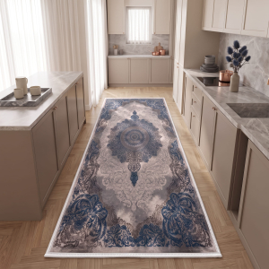 Makinede Yıkanabilir Kaymaz Taban Leke Tutmaz Salon ve Yolluk Halısı - 4