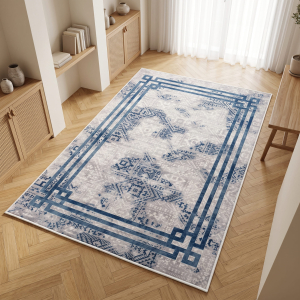 Makinede Yıkanabilir Kaymaz Taban Leke Tutmaz Salon ve Yolluk Halısı - 4