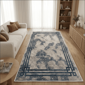 Makinede Yıkanabilir Kaymaz Taban Leke Tutmaz Salon ve Yolluk Halısı - 5