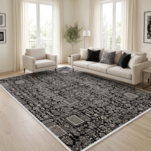 Makinede Yıkanabilir Kaymaz Taban Leke Tutmaz Salon ve Yolluk Halısı - 4