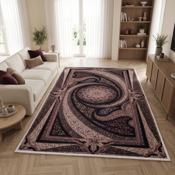 Makinede Yıkanabilir Kaymaz Taban Leke Tutmaz Salon ve Yolluk Halısı - resmiro