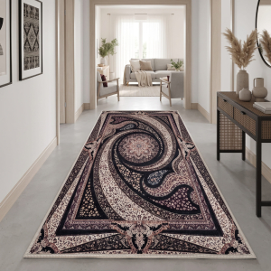 Makinede Yıkanabilir Kaymaz Taban Leke Tutmaz Salon ve Yolluk Halısı - 4