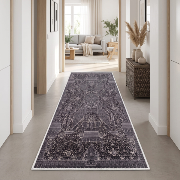 Makinede Yıkanabilir Kaymaz Taban Leke Tutmaz Salon ve Yolluk Halısı - resmiro