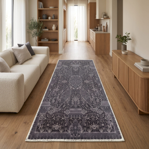 Makinede Yıkanabilir Kaymaz Taban Leke Tutmaz Salon ve Yolluk Halısı - 4