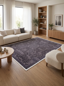 Makinede Yıkanabilir Kaymaz Taban Leke Tutmaz Salon ve Yolluk Halısı - 5